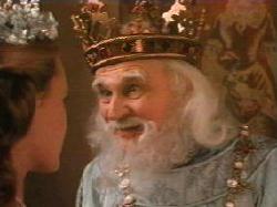She kisses the King good night.